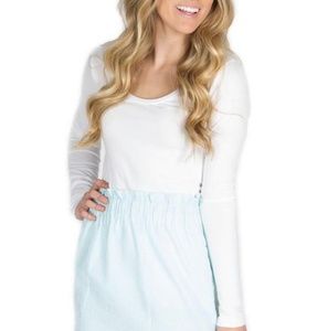 Lauren James Seersucker Cinched Skirt